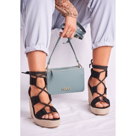 Bellucci Ženske sandale na klin Espadrile crne Beautiful One crno 1