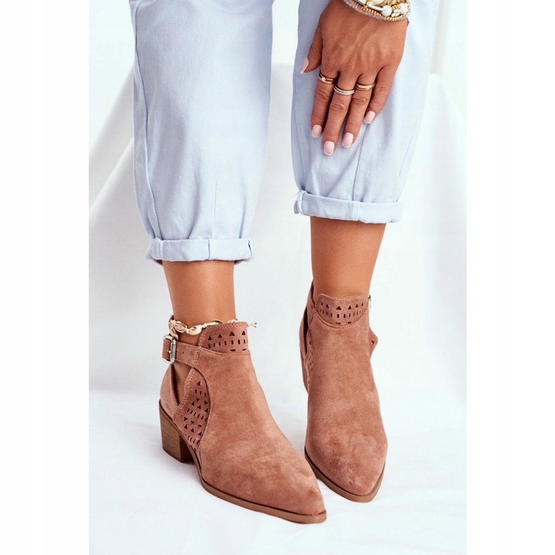 FB1 Ženske čizme s izrezanim proljećem Pink Rita ružičasta 1