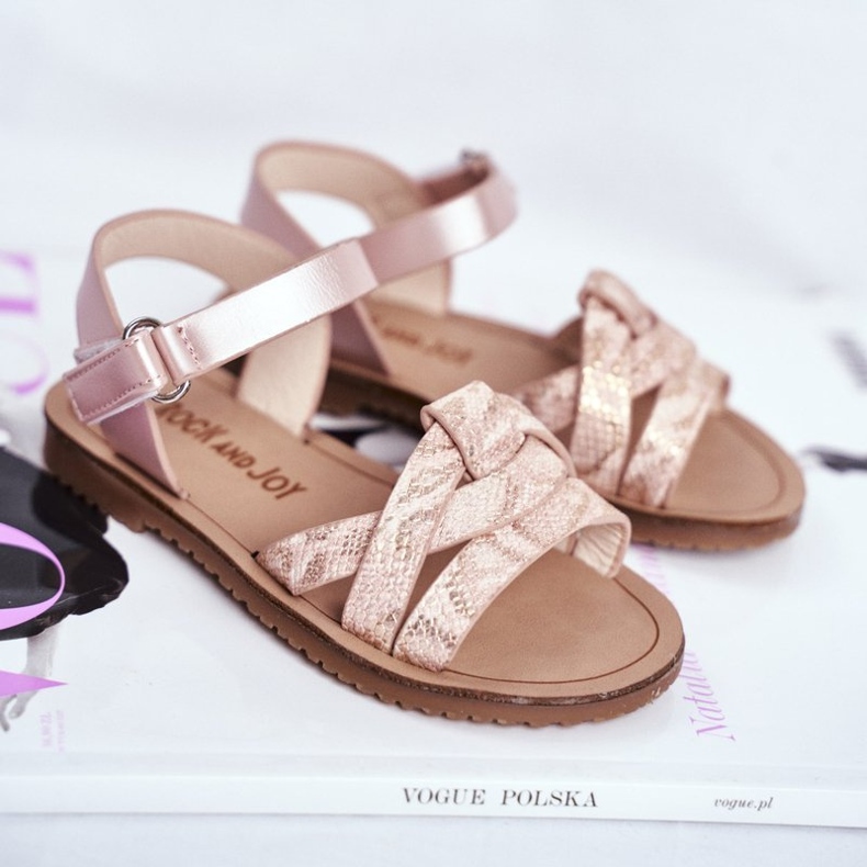 FRROCK Dječje sandale s čičkom za djevojčice Pink Lilo ružičasta 1