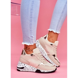 Ženske sportske cipele sa skrivenim klinom Bež Mollen 2