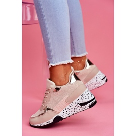 Ženske sportske cipele sa skrivenim klinom Bež Mollen 1