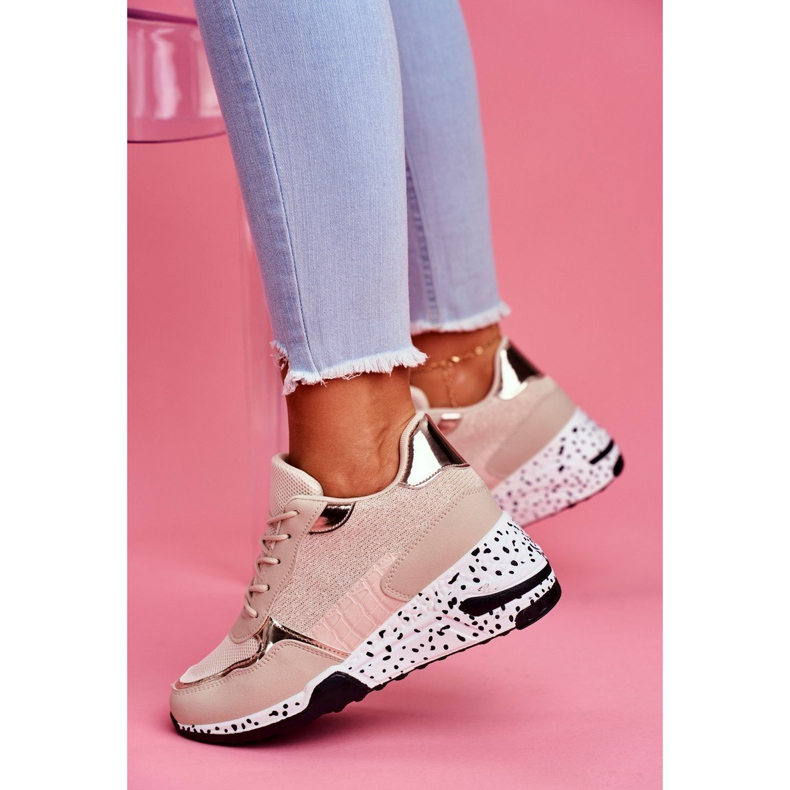 Ženske sportske cipele sa skrivenim klinom Bež Mollen 1