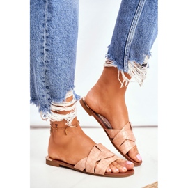 Ženske papuče zmijska koža Pink Chance ružičasta 1