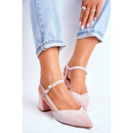 SEA Ženske pumpe na petu ružičasto zlatno Alice višebojan ružičasta 1