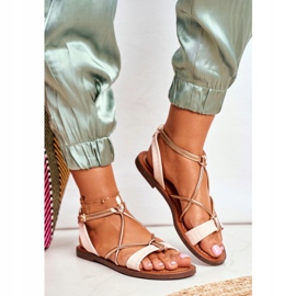 FW1 Ženske sandale ravne ružičaste boje Alison ružičasta 1