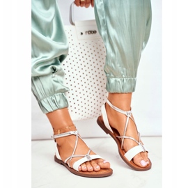 FW1 Alison bijele ravne ženske sandale bijela 1