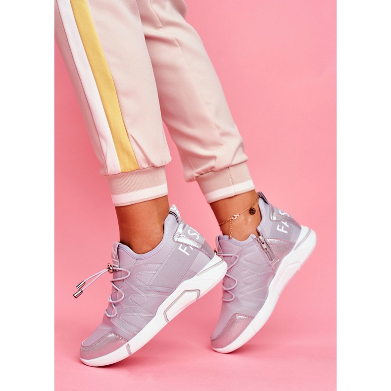 SEA Ženske sportske cipele s patentnim zatvaračem i utorom u sivom terfinu siva 2