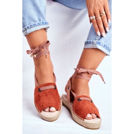 FRJ Ženske espadrile na platnenoj platformi Orange Monacoz naranča 1