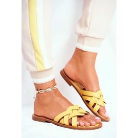 FRJ Elegantne ženske papuče Yellow Mariah žuta boja 2