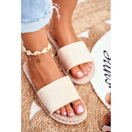 FRJ Ženske klasične papuče antilop bež Look at Me 1