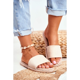 FRJ Ženske klasične papuče antilop bež Look at Me 2