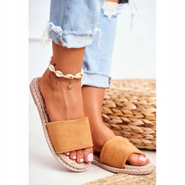 FJ1 Ženske klasične antilop papuče Camel Look Me Me smeđa 2