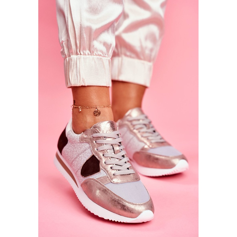 Moow Ženske sportske cipele sa sjajem srebrne Vrlo lijepe bež višebojan žuta boja 1