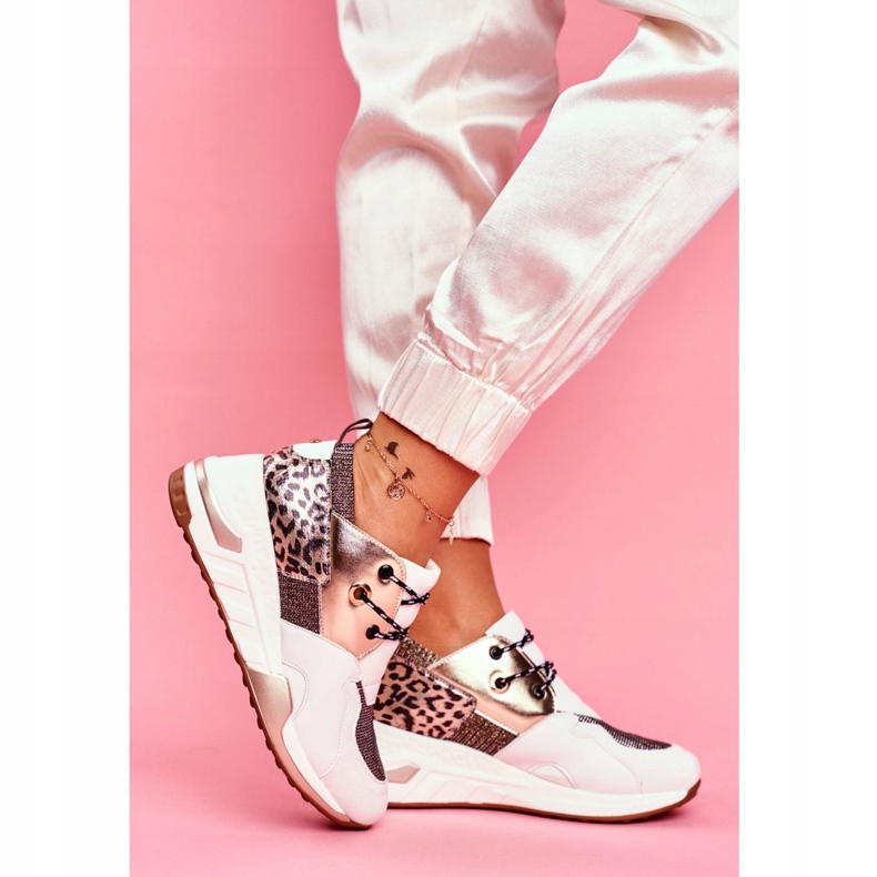 Moow Ženske sportske cipele Tenisice Bijelo zlato Semper bijela višebojan žuta boja 2