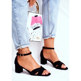 SEA Sandale od antilopa na traci Crna Nela 1