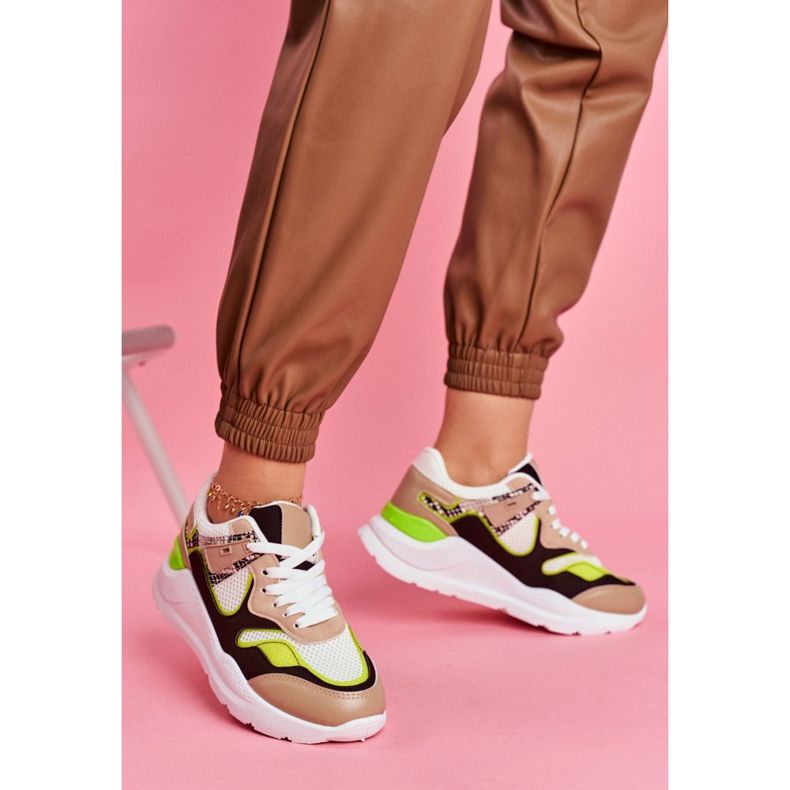 PS1 Ženske sportske cipele Tenisice White Freak bijela smeđa raznobojna 2