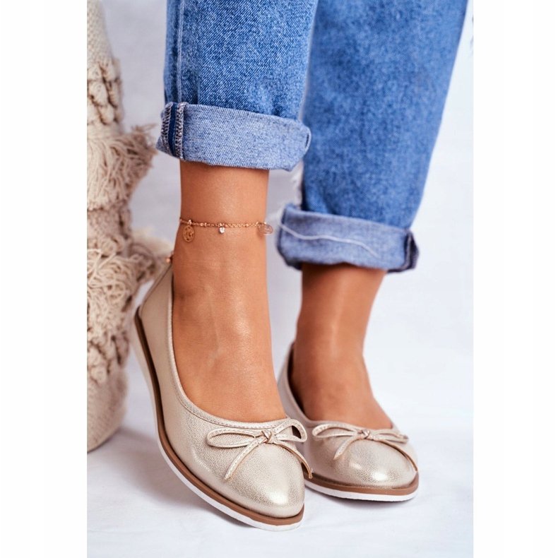 Ženske balerinke Sergio Leone zlatne BL612 zlatna 1