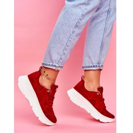 Ženske sportske kožne cipele GOE Red FF2N3017 crvena 1