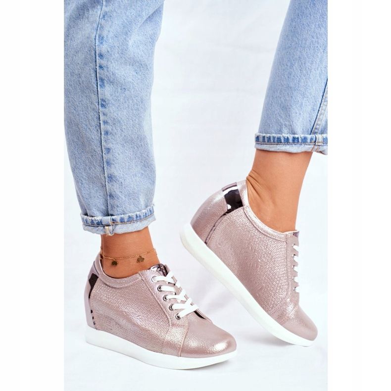 Ženske tenisice Sergio Leone Beige Sparkle SP235 bež 2