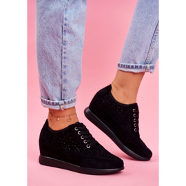 Ženske tenisice Sergio Leone Openwork Black PB122 crna 2