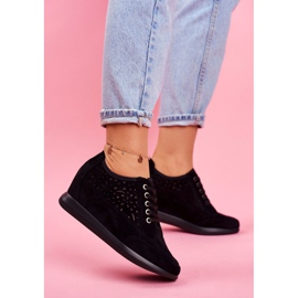 Ženske tenisice Sergio Leone Openwork Black PB122 crna 1