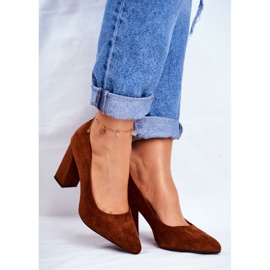 Ženske pumpe na petu Sergio Leone Camel PB216 smeđa 1