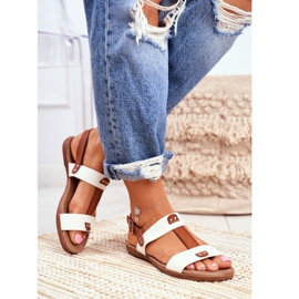 EVE Elegantne ženske sandale 8SD35-0307 bijela Renna 1