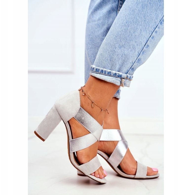 EVE Ženske sandale Suede Slip na sivoj Varini siva 1