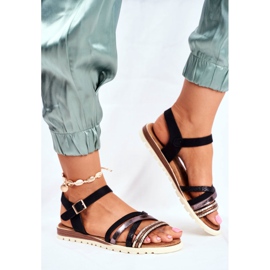 EVE Ženske sandale ravno crna Replay 2