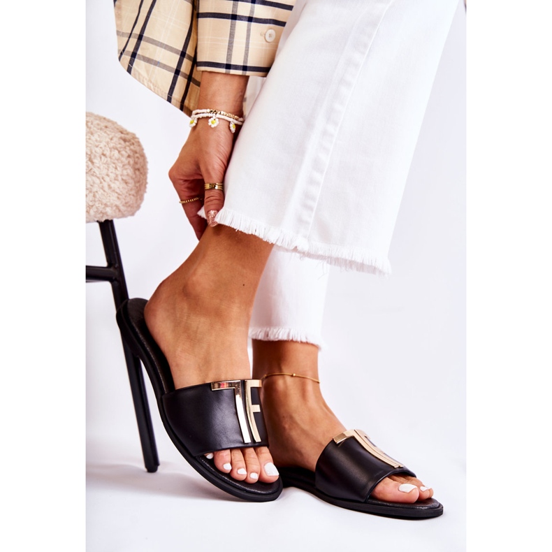 Elegantne ženske papuče crne Nicole Dilmah crno 1