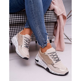 Ženske sportske cipele Debele potplate Bež Nokien 2