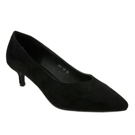 Crne pumpe na peti LEI-167 crna 1