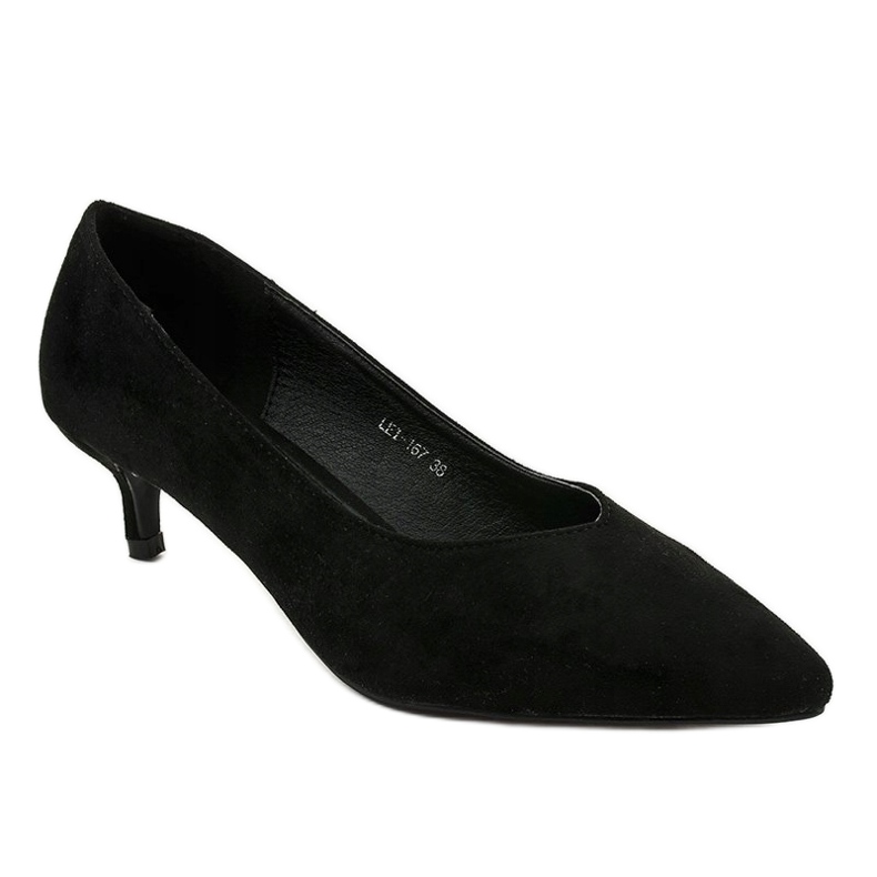 Crne pumpe na peti LEI-167 crno 1