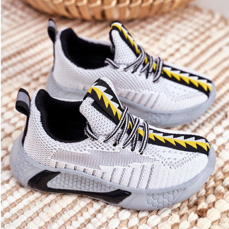 FRROCK Sportska obuća Dječji sivi i bijeli bod siva 2