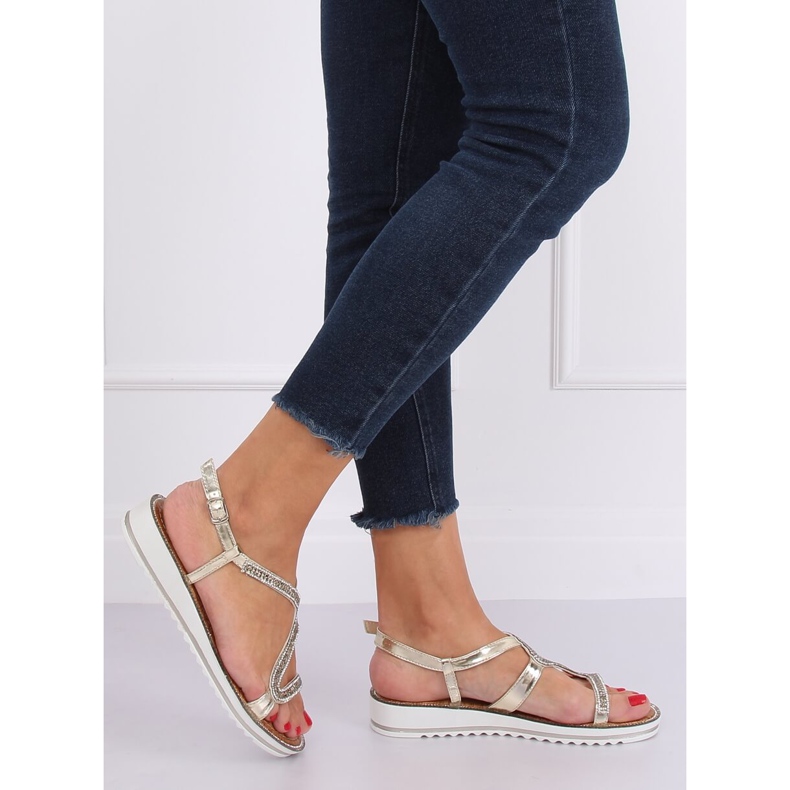 Asimetrične zlatne sandale ZY178 L.GOLD zlatni 2