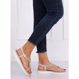 Ženske zlatne sandale HD-129 Gold zlatna 2