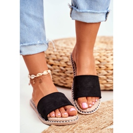 FRJ Klasične ženske papuče antilop crna Look Me Me crno 2