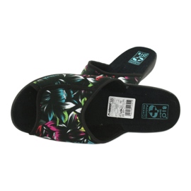 Ženske papuče cvijeće Adanex 24301 crna plava ružičasta zelena 4