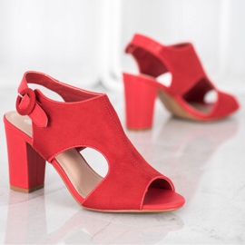 Weide Sandale izrađene od antilopa crvena 1