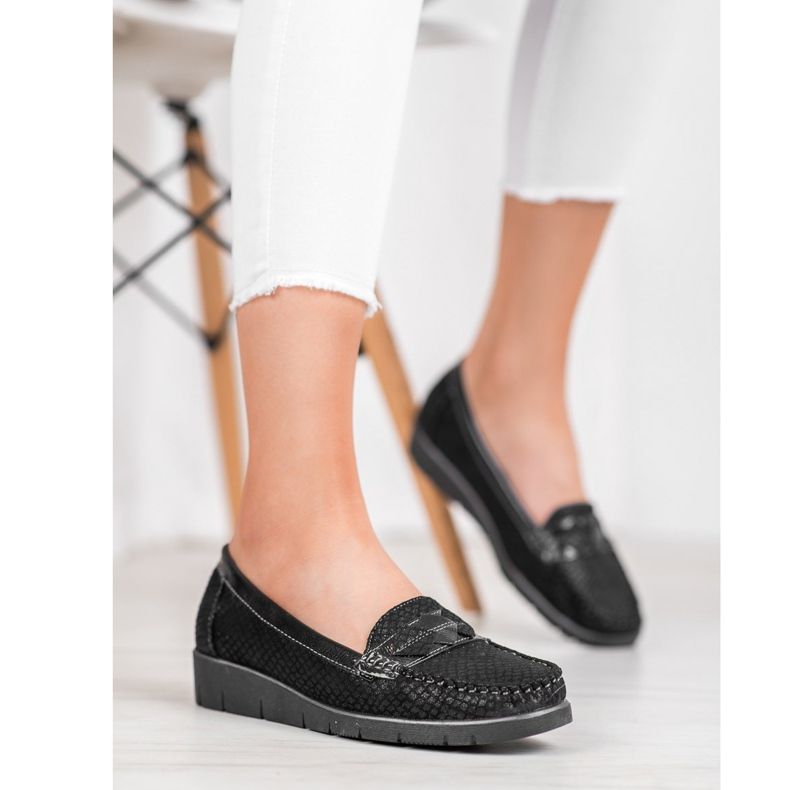 SHELOVET Natikače od tekstila crna 1