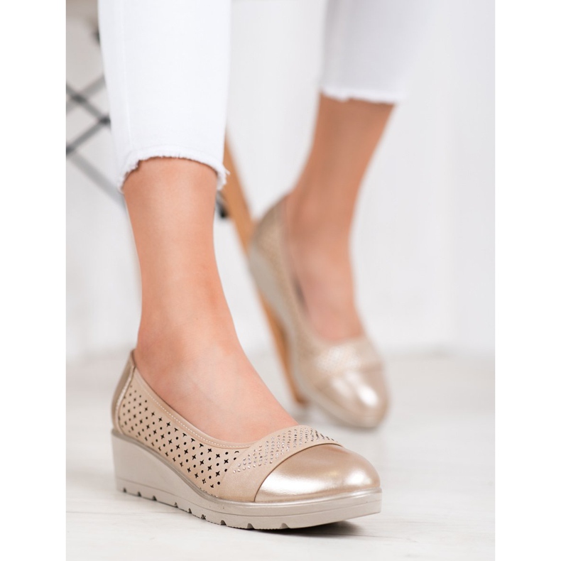 Comer Pumpe s kubnim cirkonijem smeđa žuta boja 1