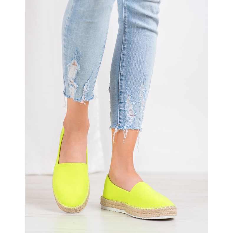 Small Swan Tekstilne espadrile zelena žuta boja 1