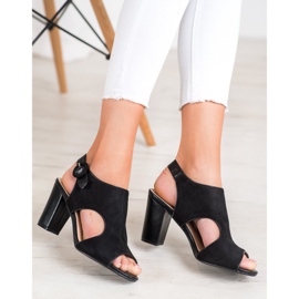 Weide Sandale izrađene od antilopa crna 1