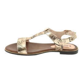 M.Daszyński Novine za zlatne sandale Daszyński MR1583-7 crno žuta boja 3