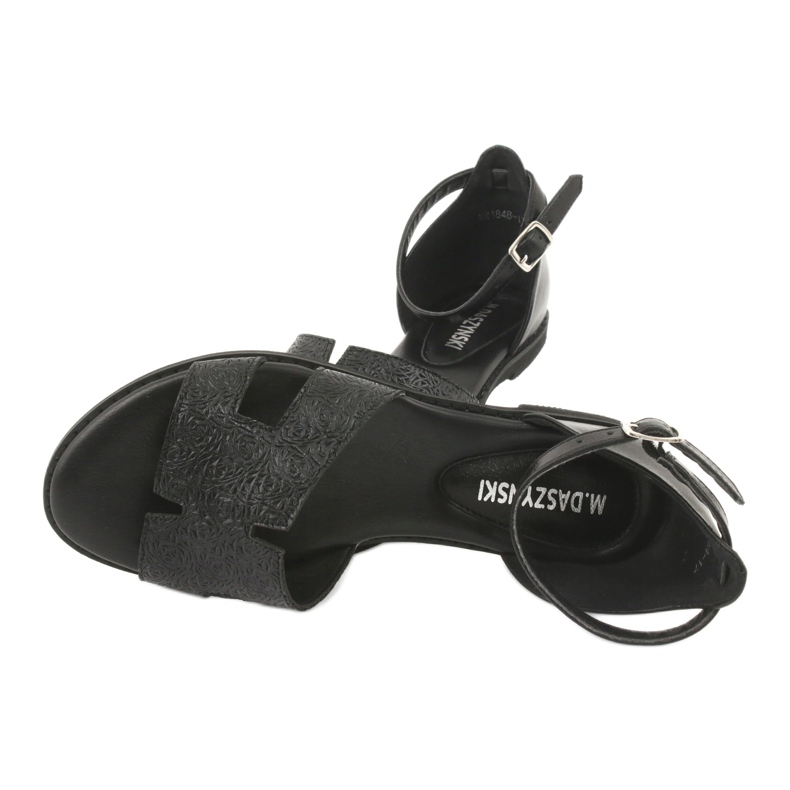 M.Daszyński Crne sandale s petom Daszyński MR1848-17 crna 4