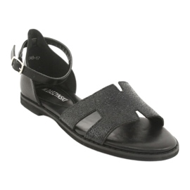 M.Daszyński Crne sandale s petom Daszyński MR1848-17 crna 1