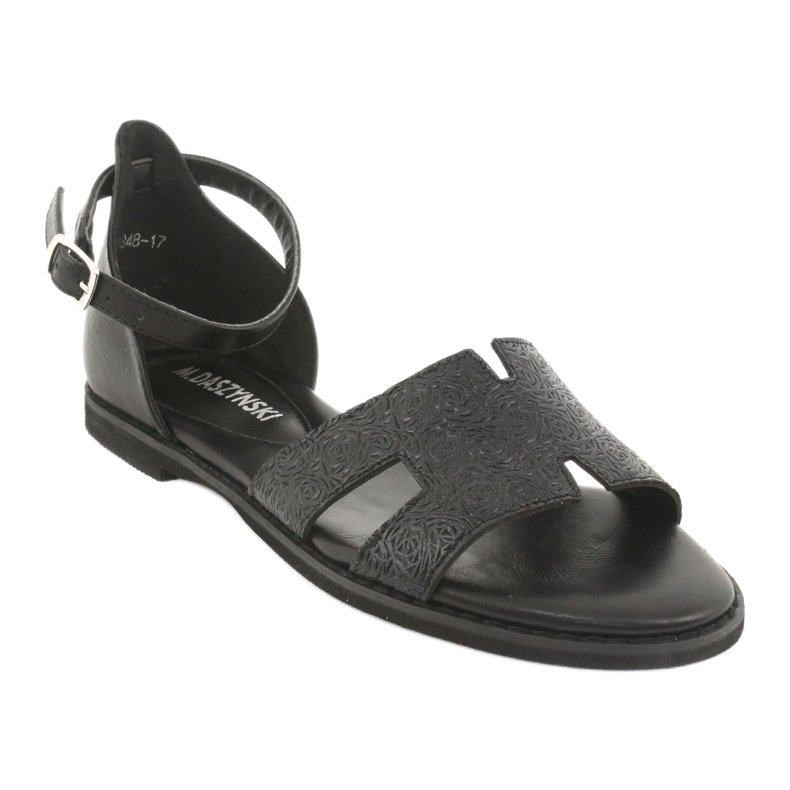 M.Daszyński Crne sandale s petom Daszyński MR1848-17 crna 1