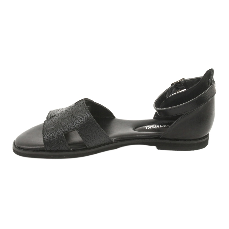 M.Daszyński Crne sandale s petom Daszyński MR1848-17 crna 2