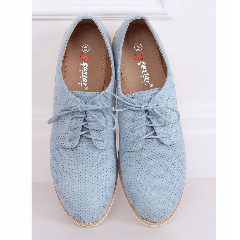 Ženske plave vezice na čipke T297 Plave plava 1