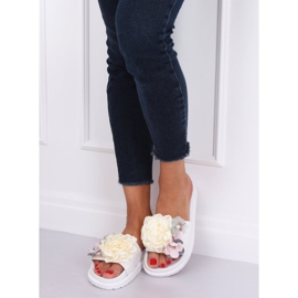 Bijele papuče s visokim potplatom PT-109 Bijele bijela 1